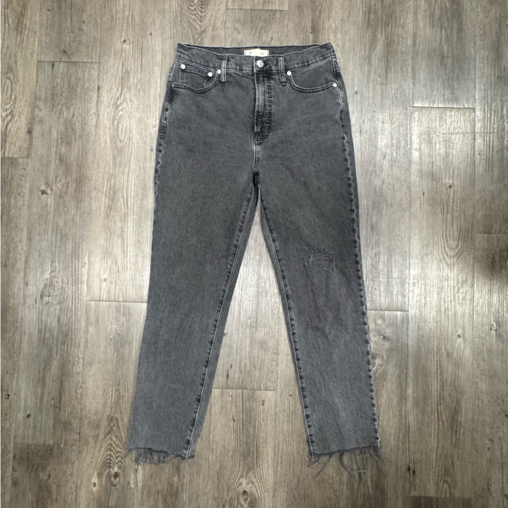 Madewell Charcoal Perfect Vintage Straight Jeans Size 28